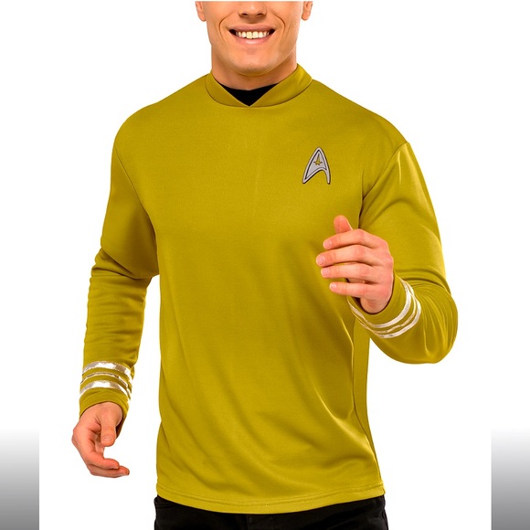 Rubie's Herren Star Trek: Beyond Movie Deluxe Captain Kirk Shirt Kostüme in Erwachsenengröße, Gold, Standard